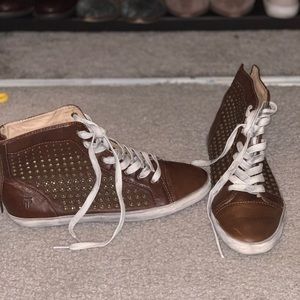 Kira studded high top genuine Frye leather